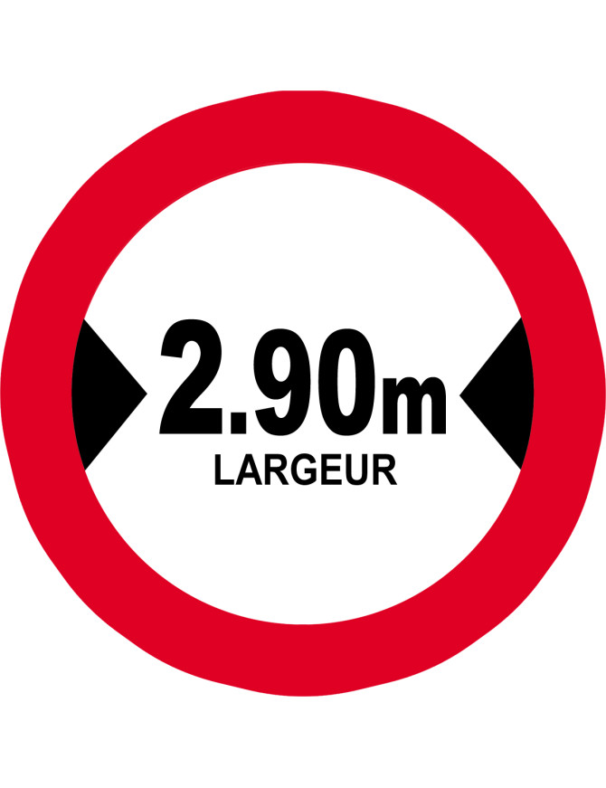 Largeur de passage 2.90m - 20cm - Sticker/autocollant