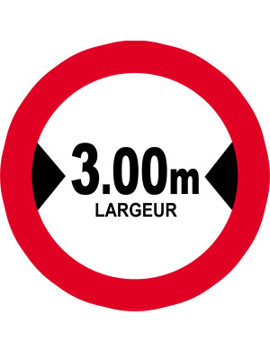 Largeur de passage 3.00m - 5cm - Sticker/autocollant
