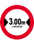 Largeur de passage 3.00m - 20cm - Sticker/autocollant
