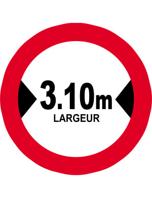Largeur de passage 3.10m - 20cm - Sticker/autocollant