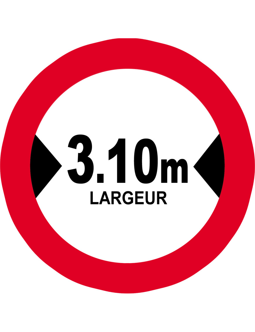 Largeur de passage 3.10m - 15cm - Sticker/autocollant