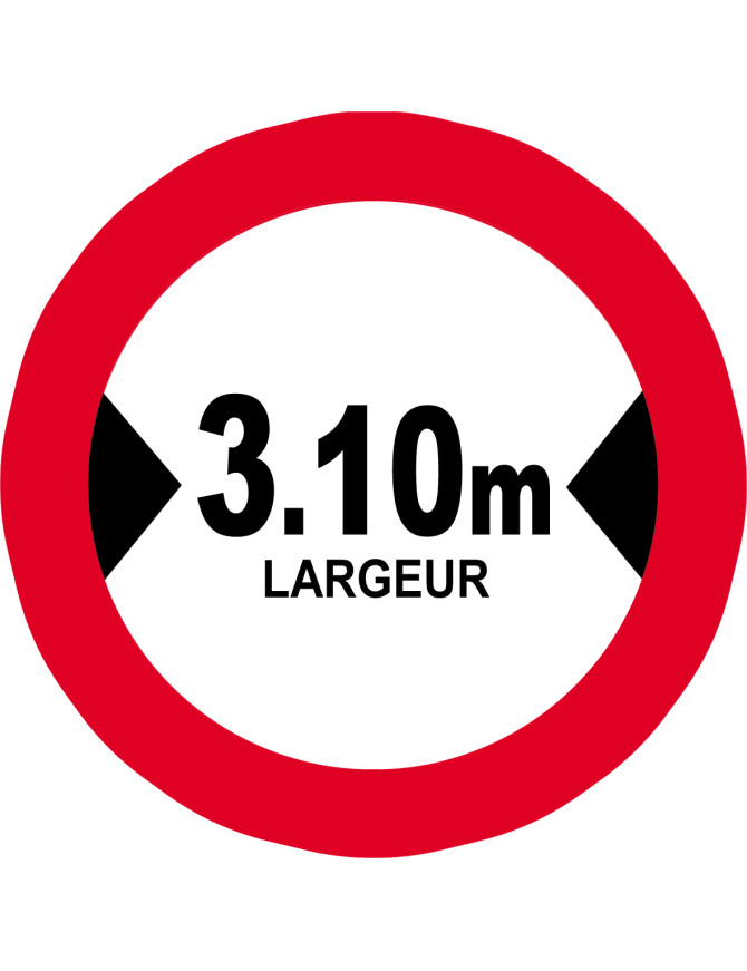 Largeur de passage 3.10m - 10cm - Sticker/autocollant