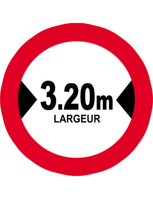 Largeur de passage 3.20m - 20cm - Sticker/autocollant