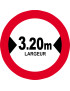 Largeur de passage 3.20m - 10cm - Sticker/autocollant