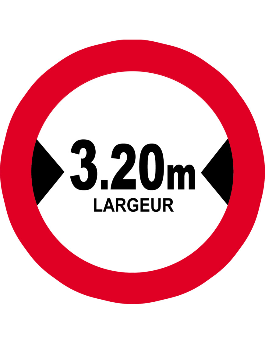 Largeur de passage 3.20m - 5cm - Sticker/autocollant Largeur de passage 3.20m - 5cm - Sticker/autocollant