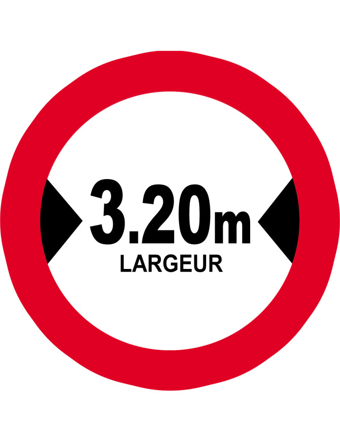 Largeur de passage 3.20m - 5cm - Sticker/autocollant