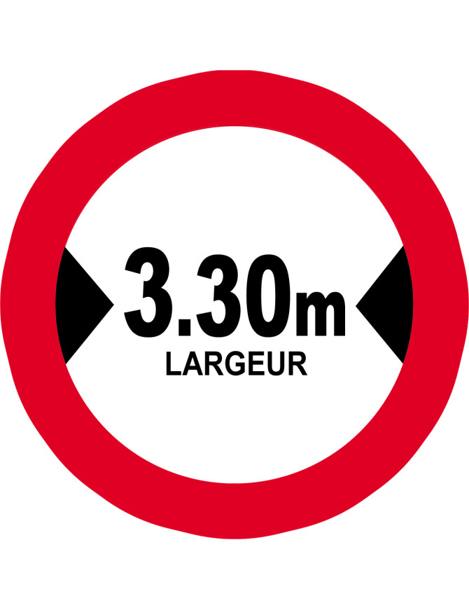 Largeur de passage 3.30m - 10cm - Sticker/autocollant