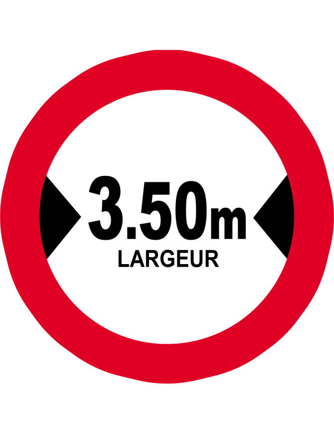 Largeur de passage 3.50m - 5cm - Sticker/autocollant