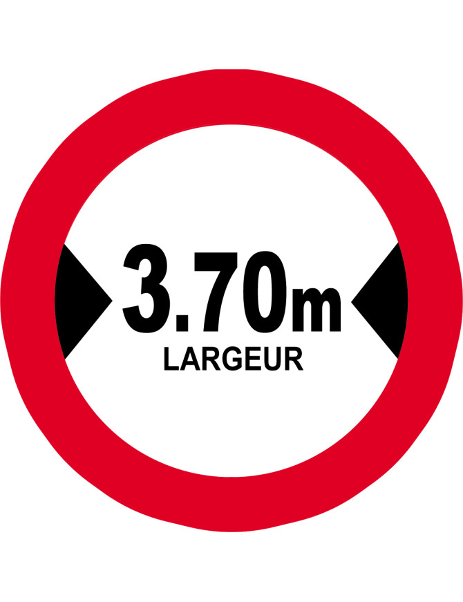 Largeur de passage 3.70m - 10cm - Sticker/autocollant