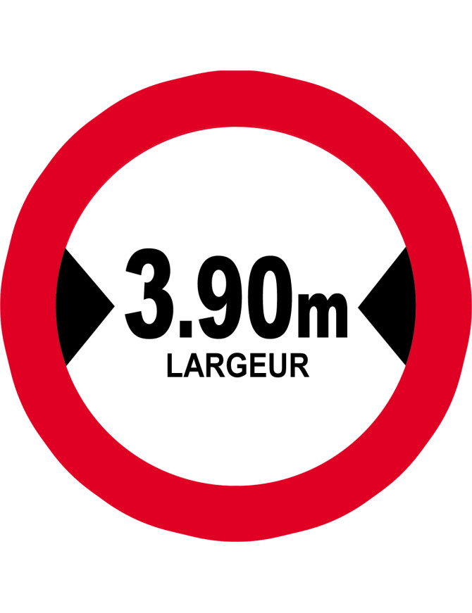 Largeur de passage 3.90m - 15cm - Sticker/autocollant