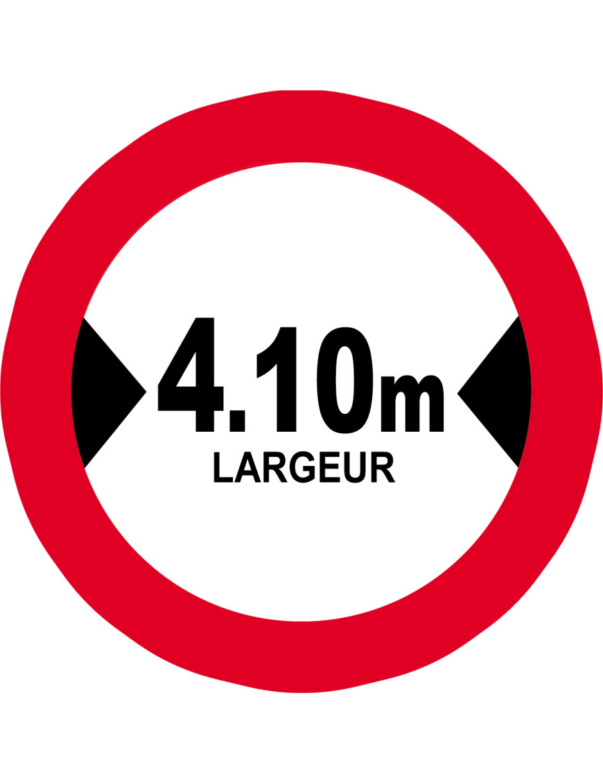 Largeur de passage 4.10m - 5cm - Sticker/autocollant Largeur de passage 4.10m - 5cm - Sticker/autocollant