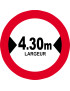 Largeur de passage 4.30m - 5cm - Sticker/autocollant