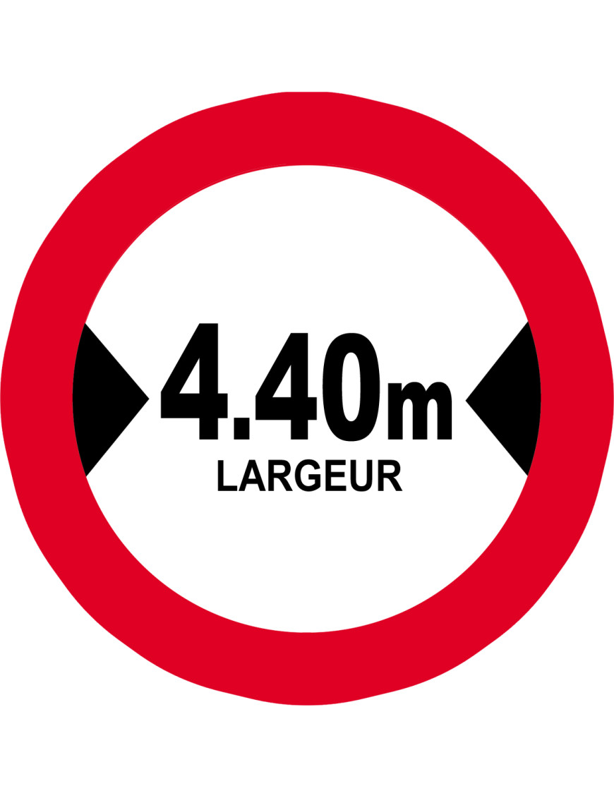 Largeur de passage 4.40m - 15cm - Sticker/autocollant Largeur de passage 4.40m - 15cm - Sticker/autocollant