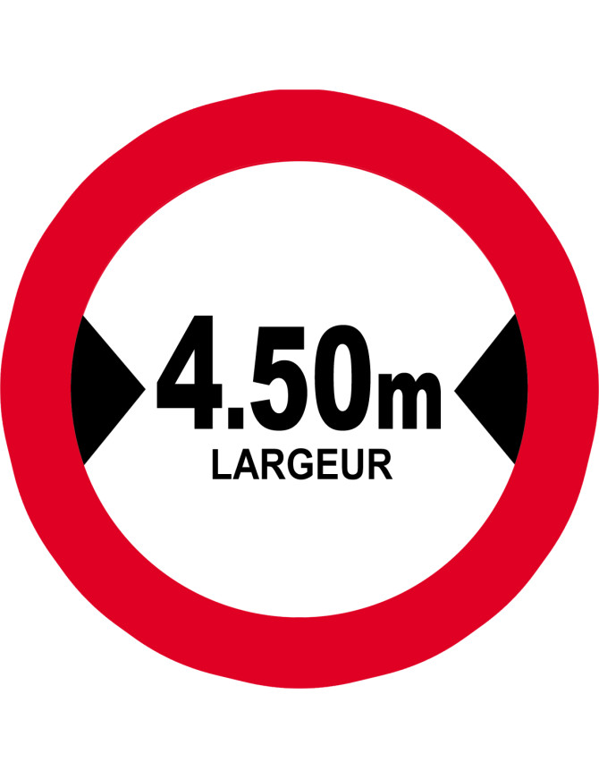 Largeur de passage 4.50m - 20cm - Sticker/autocollant