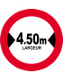 Largeur de passage 4.50m - 20cm - Sticker/autocollant