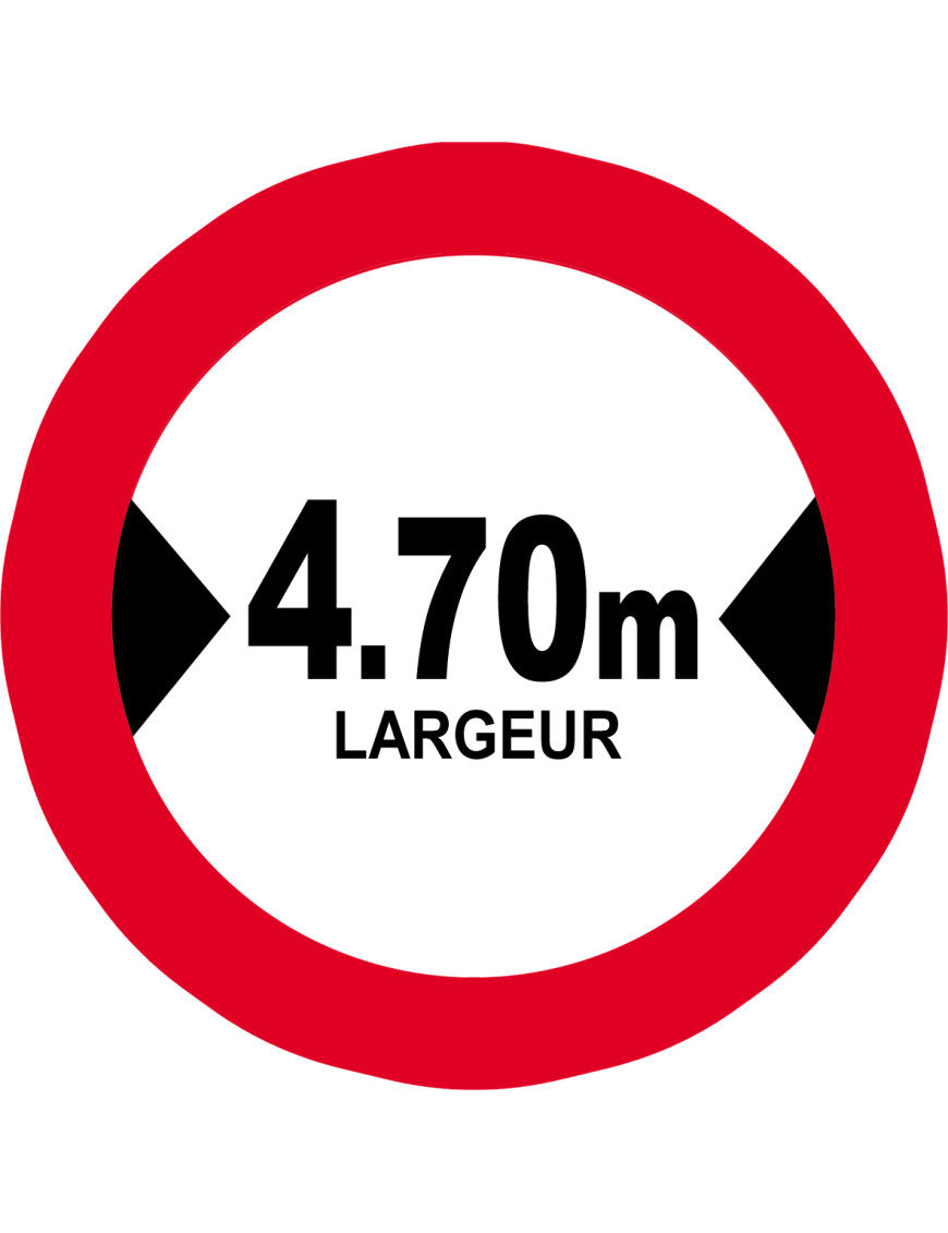 Largeur de passage 4.70m - 5cm - Sticker/autocollant Largeur de passage 4.70m - 5cm - Sticker/autocollant