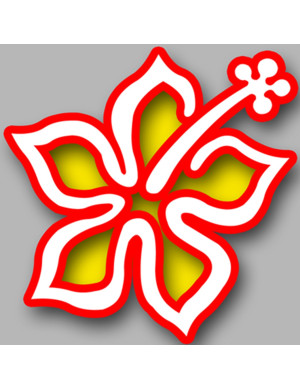 Repère fleur 11 (10x10cm) - Sticker/autocollant