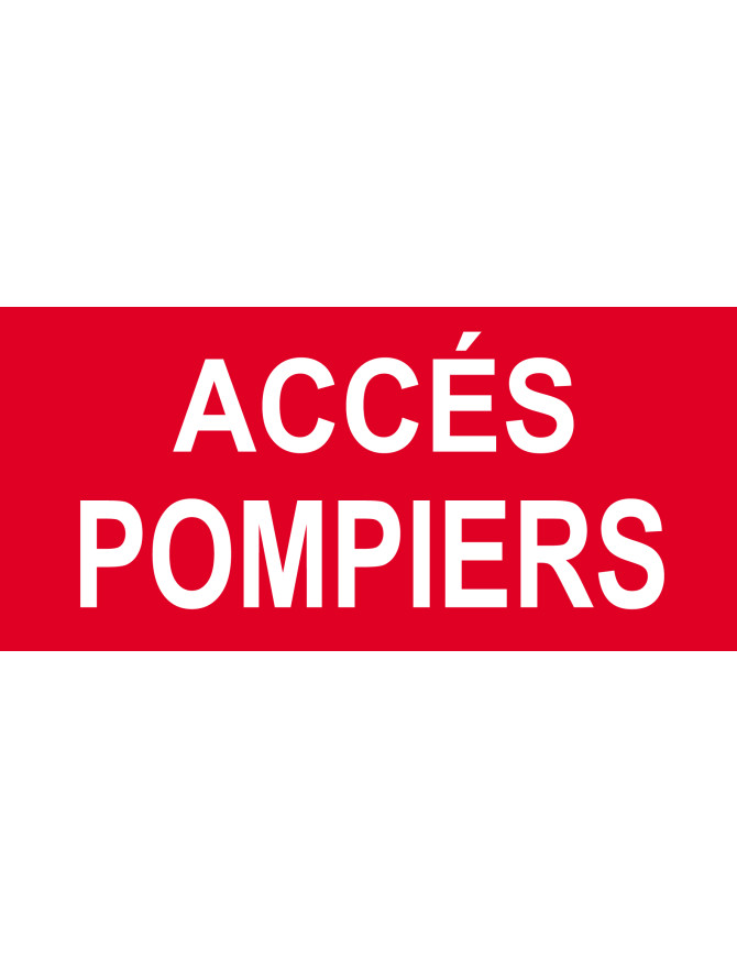 Accès pompiers - 30x14 cm - Sticker/autocollant
