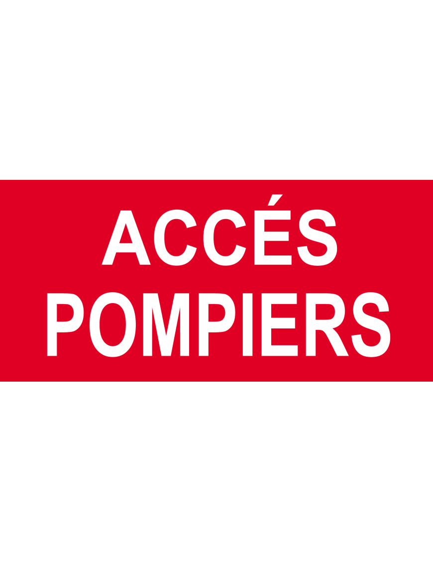 Accès pompiers - 15x7cm - Sticker/autocollant Accès pompiers - 15x7cm - Sticker/autocollant