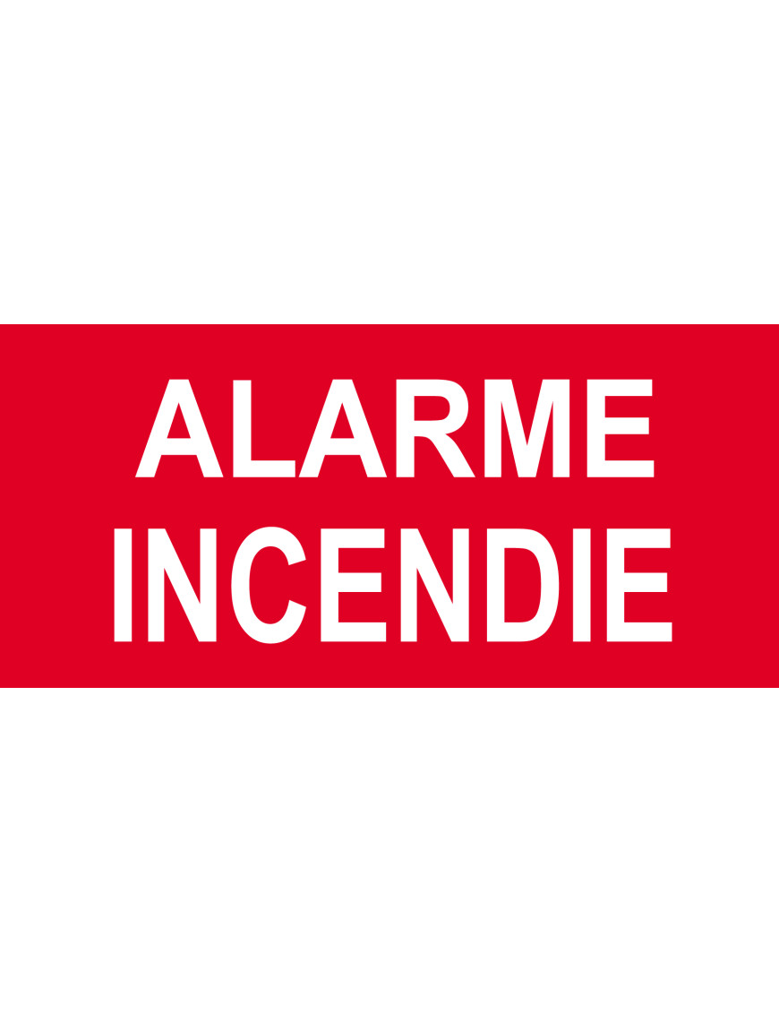 Alarme incendie - 10x4.5cm - Sticker/autocollant Alarme incendie - 10x4.5cm - Sticker/autocollant