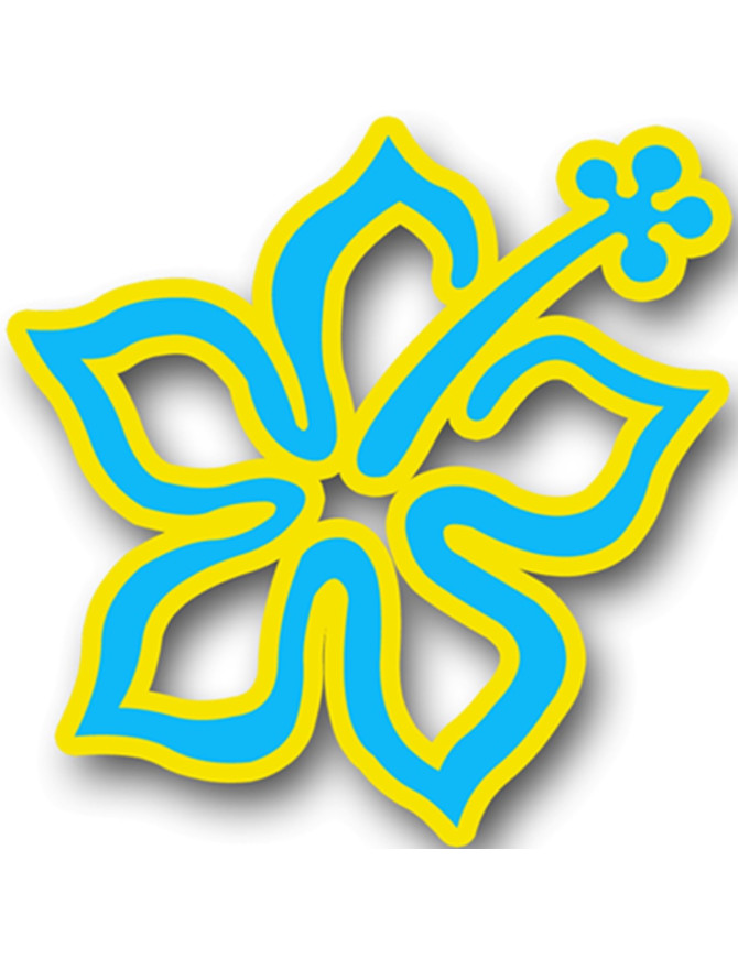 Repère fleur 14 (10x10cm) - Sticker/autocollant