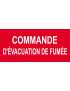 Commande d'évacuation de fumée - 15x7cm - Sticker/autocollant