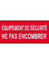 Équipement de sécurité ne pas encombrer - 10x4.5cm - Sticker/autocollant Équipement de sécurité ne pas encombrer - 10x4.5cm - Sticker/autocollant