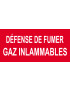 Défense de fumer gaz inflammable - 10x4.5cm - Sticker/autocollant Défense de fumer gaz inflammable - 10x4.5cm - Sticker/autocollant