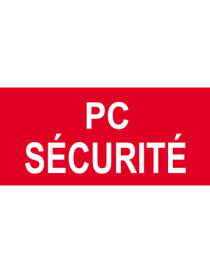 Pc sécurité - 30x14cm - Sticker/autocollant