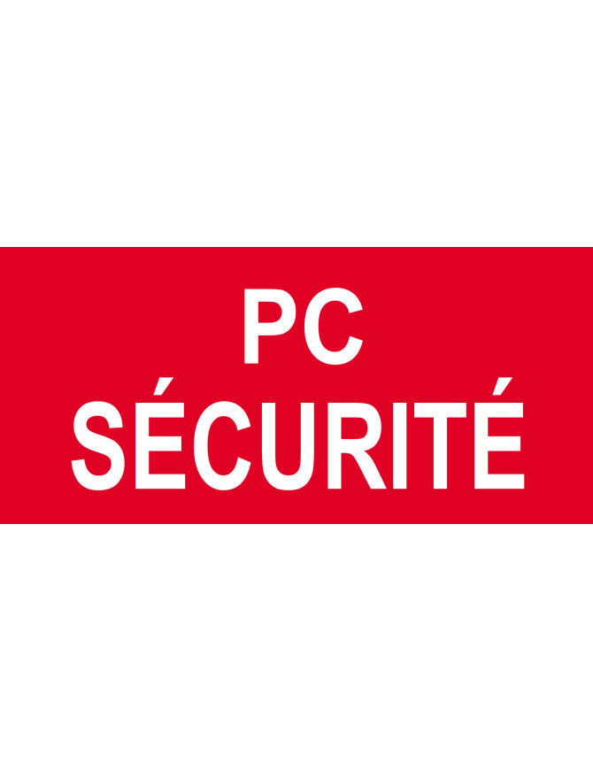 Pc sécurité - 30x14cm - Sticker/autocollant