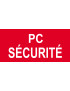Pc sécurité - 20x9.2cm - Sticker/autocollant Pc sécurité - 20x9.2cm - Sticker/autocollant