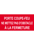 Porte coupe feu - 20x9.2cm - Sticker/autocollant Porte coupe feu - 20x9.2cm - Sticker/autocollant