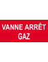 Vanne arrêt gaz - 30x14cm - Sticker/autocollant Vanne arrêt gaz - 30x14cm - Sticker/autocollant