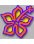 Repère fleur 15 (10x10cm) - Sticker/autocollant