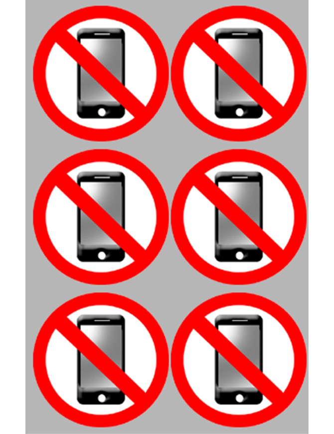 Éteindre son téléphone mobile (6 fois 5cm) - Sticker/autocollant