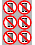 Éteindre son téléphone mobile (6 fois 5cm) - Sticker/autocollant