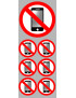 Éteindre son téléphone mobile (1 fois 10cm - 6 fois 5cm) - Sticker/autocollant