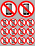 Éteindre son téléphone mobile (2 fois 10cm - 12 fois 5cm) - Sticker/autocollant