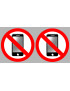 éteindre son smartphone (2stickers de10cm) - Sticker/autocollant