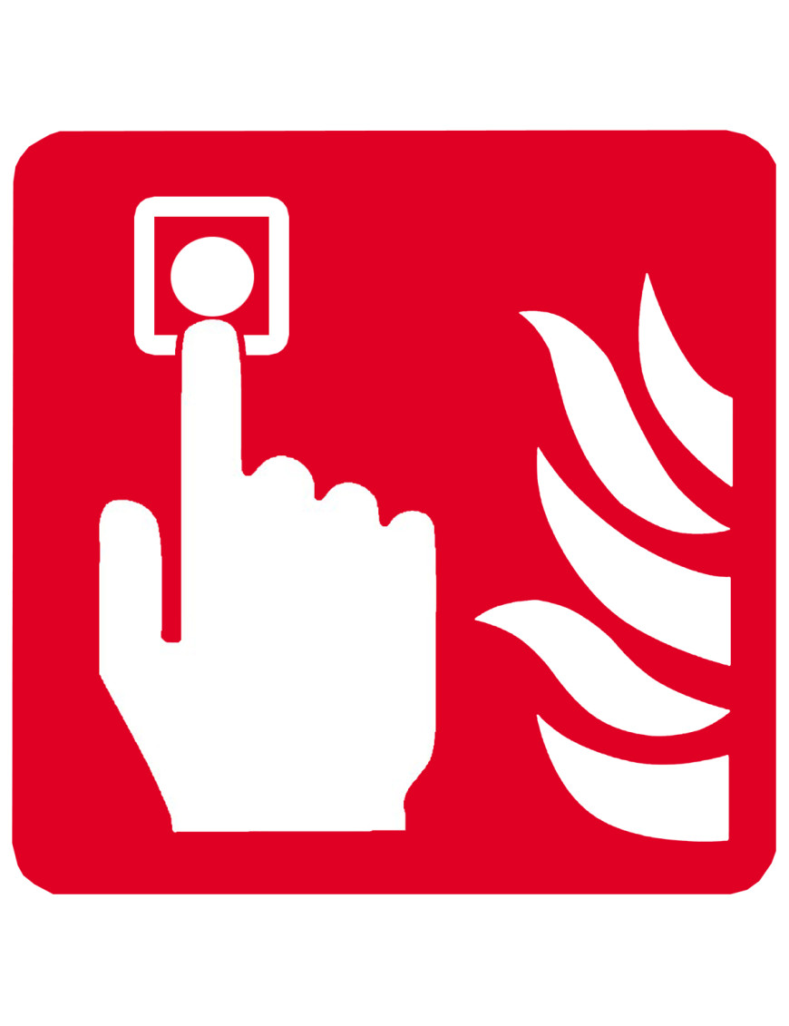 Point d'alarme incendie (10cm) - Sticker/autocollant Point d'alarme incendie (10cm) - Sticker/autocollant