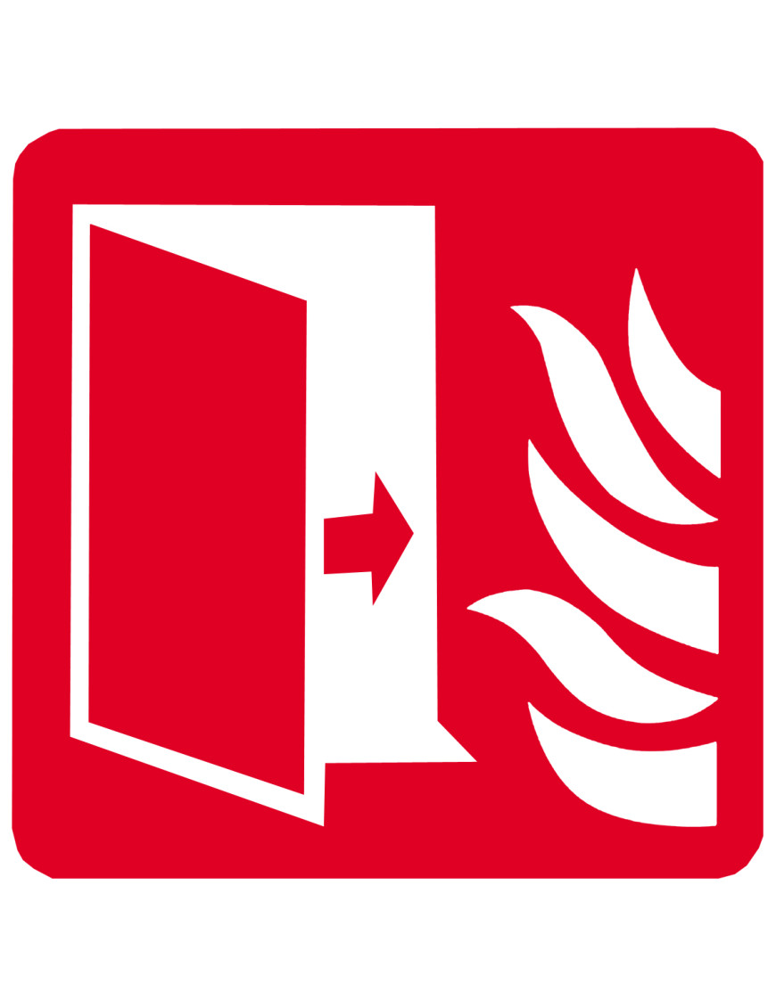 Porte coupe feu (20cm) - Sticker/autocollant Porte coupe feu (20cm) - Sticker/autocollant