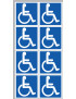 handicape moteur - 8 stickers de 5cm - Sticker/autocollant
