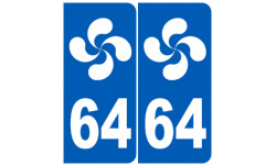 immatriculation 64 basque (Pyrénées-Atlantiques) - Sticker/autocollant