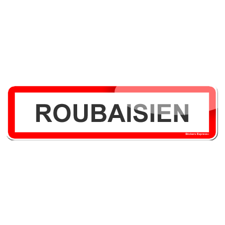Autocollants : Roubaisien et Roubaisienne - 15x4cm
