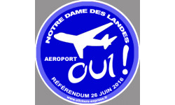 Autocollants : Oui au referendum pour l'aeroport de Notre Dame des Lan