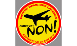 Autocollants : Non au referendum pour l'aeroport de Notre Dame des Lan