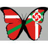 Effet papillon Basque - 15x10,5cm - Sticker/autocollant