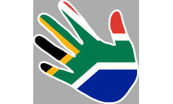 Autocollants : drapeau South Africa main