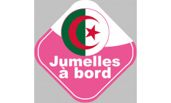 bébé à bord jumelles d'origine Algérienne - 15x15cm - Sticker/autocollant