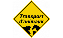 Autocollants : Transport d'animaux jaune